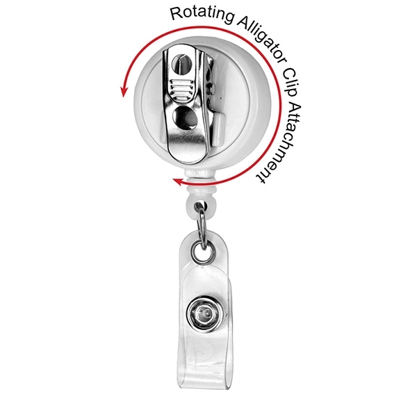 30" Cord Retractable Badge Reel with Rotating Alligator Clip - 30" Cord Retractable Badge Reel with Rotating Alligator Clip - Image 16 of 23