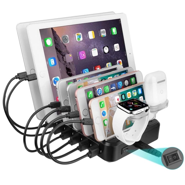 USB Fast Charge Multi Device Charger Station Charging Dock - USB Fast Charge Multi Device Charger Station Charging Dock - Image 1 of 5