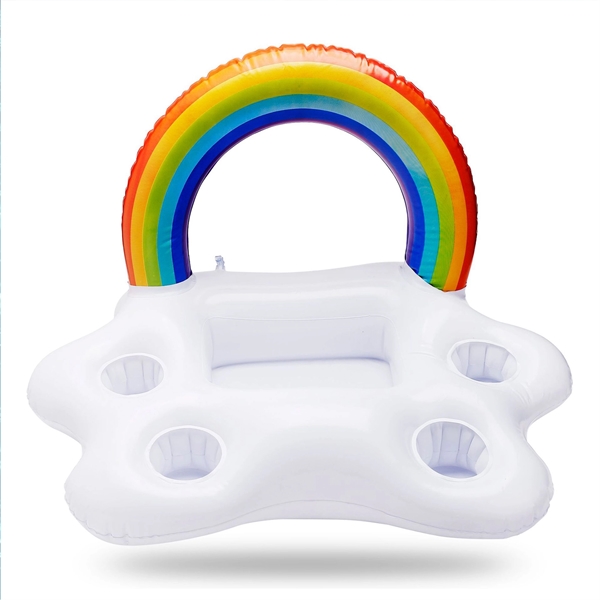 Inflatable Rainbow Cloud Drink Holder Serving Bar Pool Cup - Inflatable Rainbow Cloud Drink Holder Serving Bar Pool Cup - Image 2 of 2