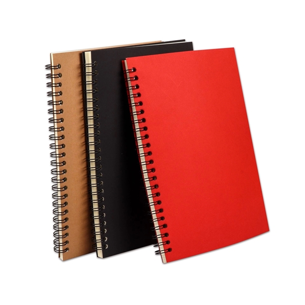 A5 Kraft Cover Ruled Spiral Notebook - A5 Kraft Cover Ruled Spiral Notebook - Image 1 of 2