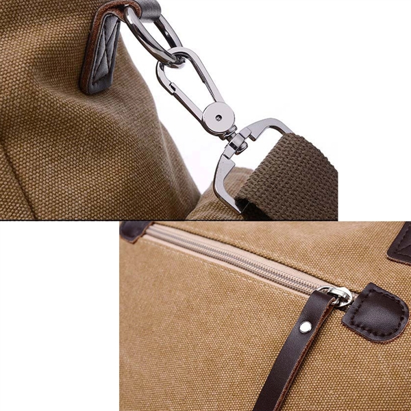 Vintage Men Canvas Messenger Bag - Vintage Men Canvas Messenger Bag - Image 2 of 11