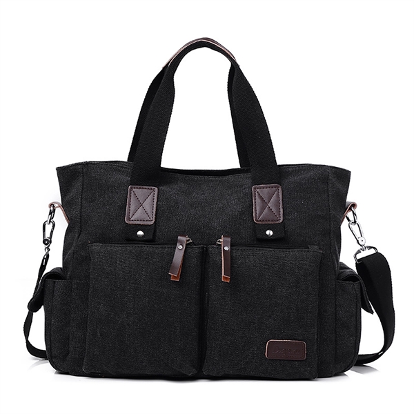 Vintage Men Canvas Messenger Bag - Vintage Men Canvas Messenger Bag - Image 5 of 11