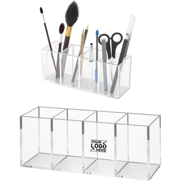 Acrylic Desk Accessory Storage Holder - Acrylic Desk Accessory Storage Holder - Image 0 of 2