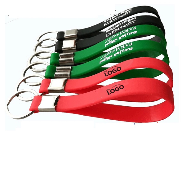 Custom 1/2" x 8" Silicone Strap Keychain - Custom 1/2" x 8" Silicone Strap Keychain - Image 0 of 0