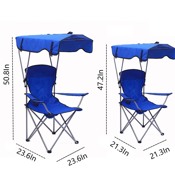 Folding Beach Chair with Canopy - Folding Beach Chair with Canopy - Image 1 of 2