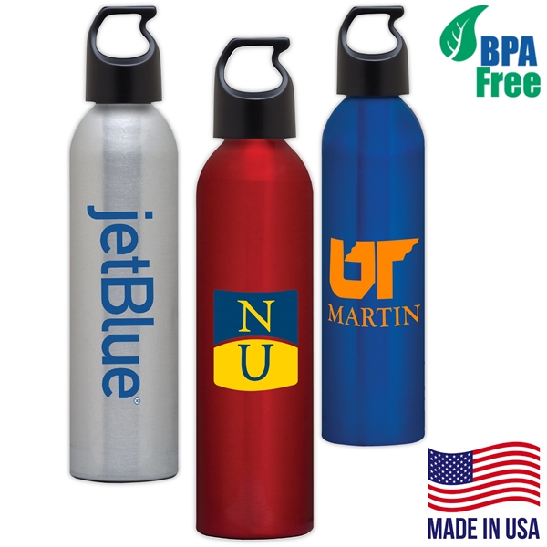 USA Made 24 oz. BPA free Aluminum sports bottles - USA Made 24 oz. BPA free Aluminum sports bottles - Image 0 of 4