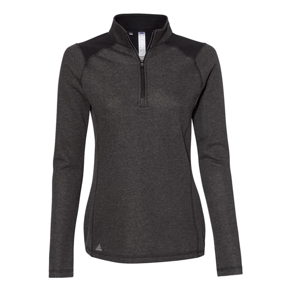 Adidas Lightweight Melange Quarter-Zip Pullover - Adidas Lightweight Melange Quarter-Zip Pullover - Image 10 of 15