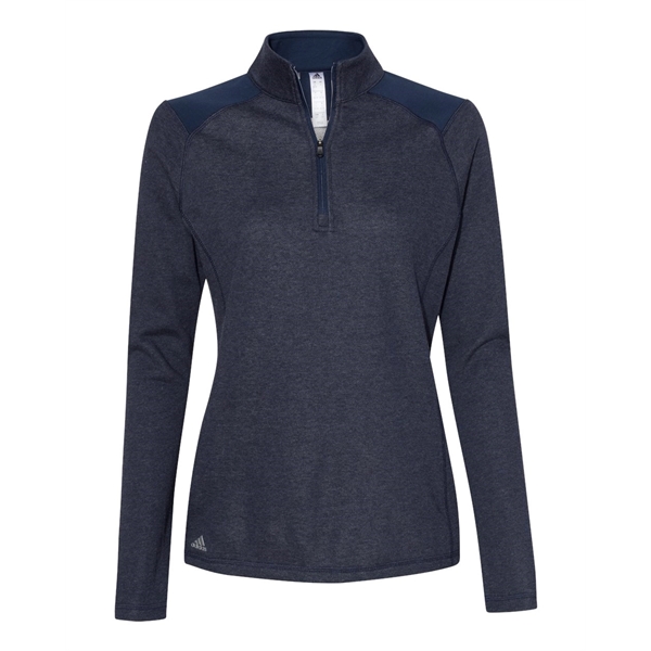 Adidas Lightweight Melange Quarter-Zip Pullover - Adidas Lightweight Melange Quarter-Zip Pullover - Image 12 of 15