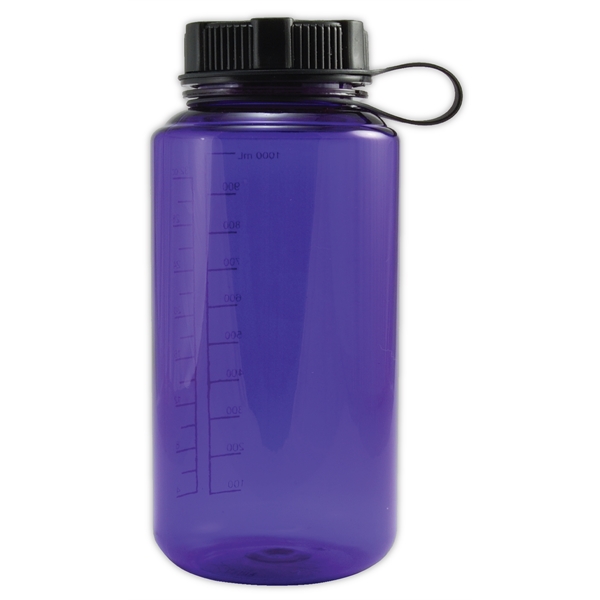 32 oz. BPA free Plastic Water Bottle w/ Tethered lid - 32 oz. BPA free Plastic Water Bottle w/ Tethered lid - Image 4 of 5