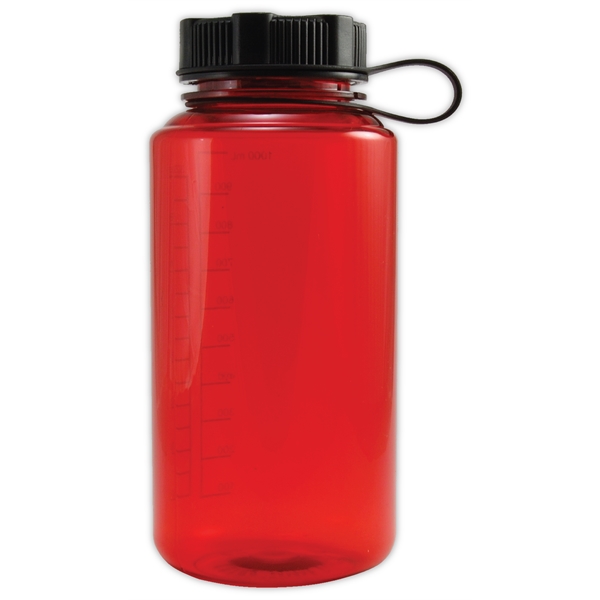 32 oz. BPA free Plastic Water Bottle w/ Tethered lid - 32 oz. BPA free Plastic Water Bottle w/ Tethered lid - Image 2 of 5