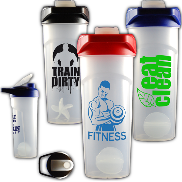 24 oz. BPA free Frosted Easy carry Shaker Bottle w/ Flip top - 24 oz. BPA free Frosted Easy carry Shaker Bottle w/ Flip top - Image 0 of 3