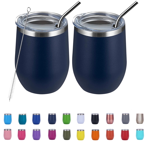 12Oz Double Wall Vacuum Wine Tumbler - 12Oz Double Wall Vacuum Wine Tumbler - Image 0 of 5