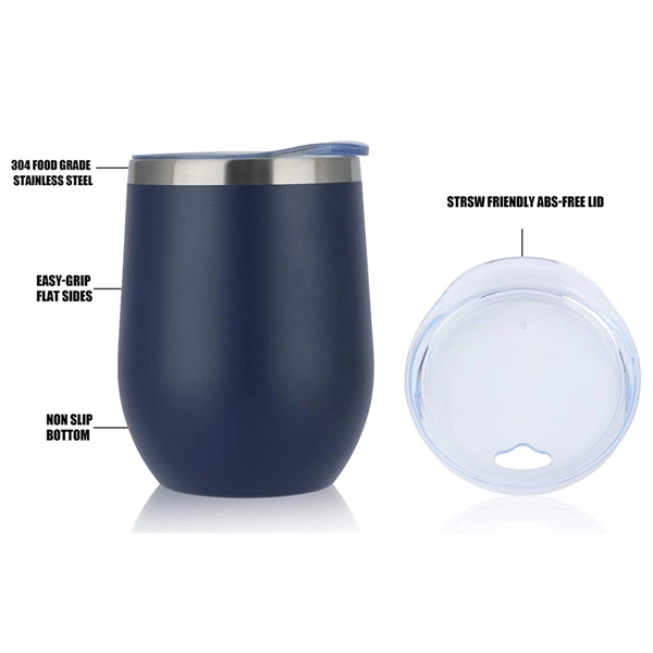 12Oz Double Wall Vacuum Wine Tumbler - 12Oz Double Wall Vacuum Wine Tumbler - Image 5 of 5