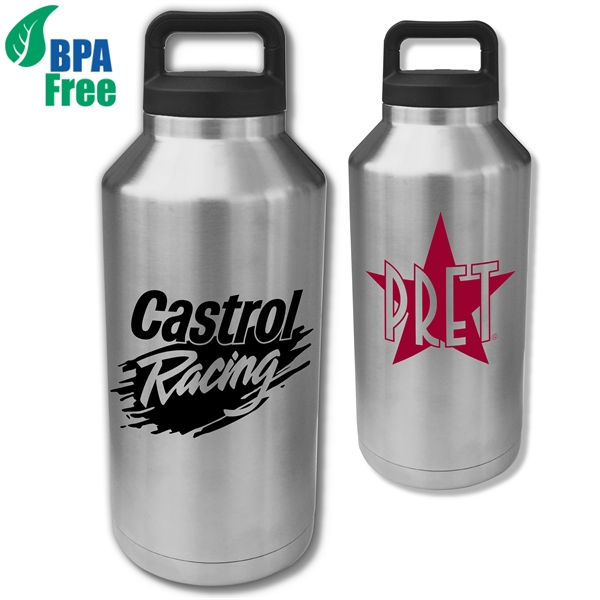 64oz Stainless Steel Vacuum Insulated Growler w/ Copper Line