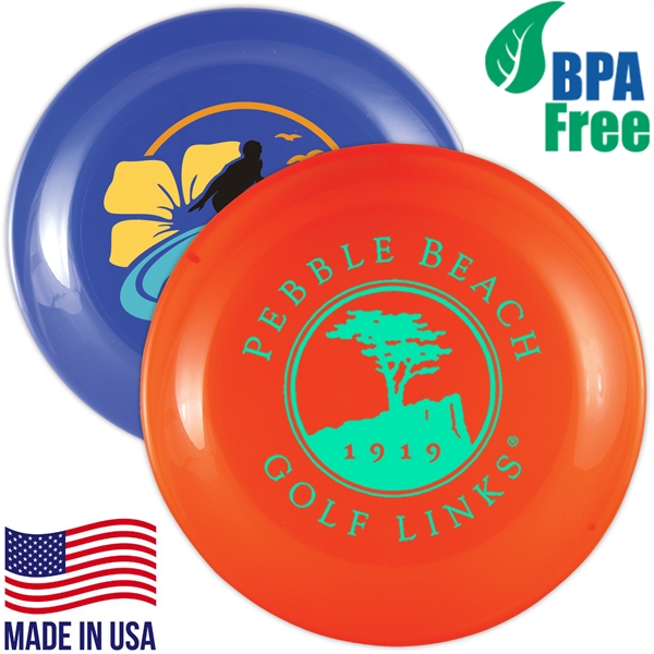 USA made BPA free 9.25" Plastic Flying Disc - USA made BPA free 9.25" Plastic Flying Disc - Image 0 of 7
