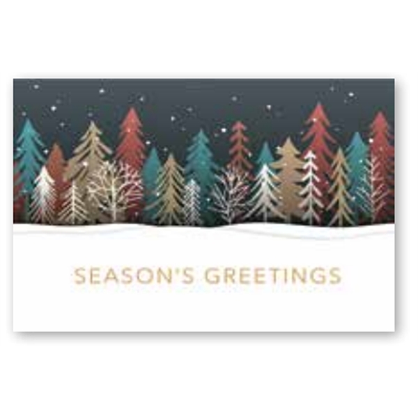 Colored Treeline - Holiday Greeting Card - Colored Treeline - Holiday Greeting Card - Image 0 of 0