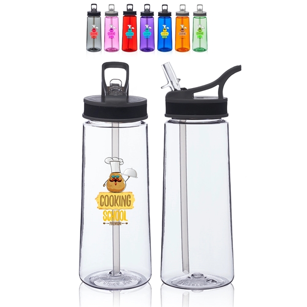 22 oz. Sports Water Bottles With Straw - 22 oz. Sports Water Bottles With Straw - Image 0 of 8