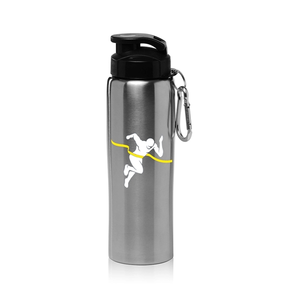 27 oz. BPA free Stainless Steel Sports Bottles w/ Carabiner - 27 oz. BPA free Stainless Steel Sports Bottles w/ Carabiner - Image 4 of 5