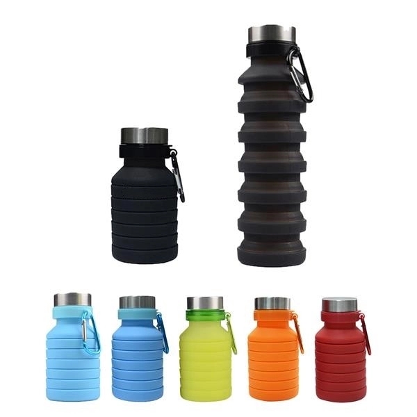 18 Oz Collapsible Bpa Free Silicone Water Bottle - 18 Oz Collapsible Bpa Free Silicone Water Bottle - Image 0 of 0