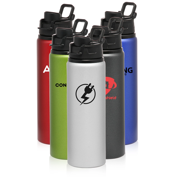 25 oz. Aluminum Metallic Sports Bottle With Snap Lids - 25 oz. Aluminum Metallic Sports Bottle With Snap Lids - Image 0 of 8