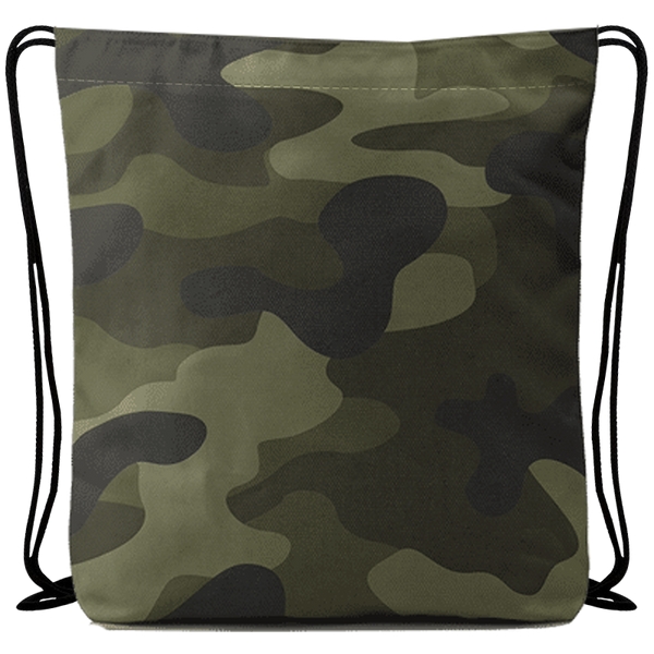 Budget Custom Simply Camo Drawstring Tote Bag - Budget Custom Simply Camo Drawstring Tote Bag - Image 1 of 1