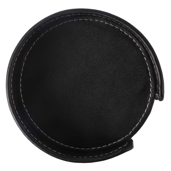 Benson Bonded Leather Round Coaster - Benson Bonded Leather Round Coaster - Image 2 of 11