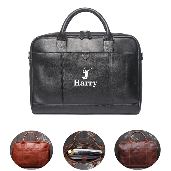 Leather Laptop Bag - Leather Laptop Bag - Image 0 of 4