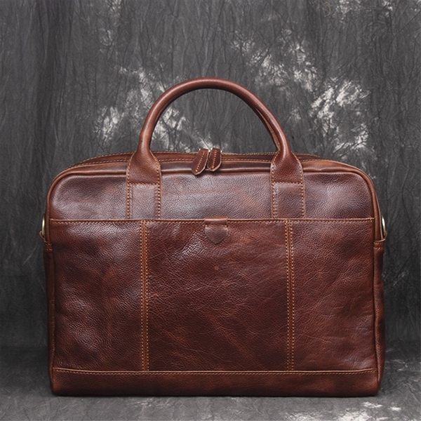 Leather Laptop Bag - Leather Laptop Bag - Image 1 of 4