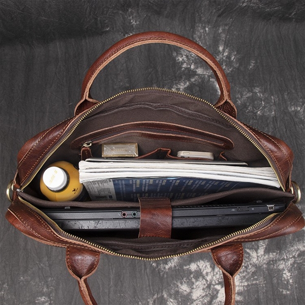 Leather Laptop Bag - Leather Laptop Bag - Image 2 of 4
