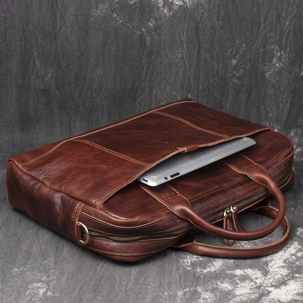 Leather Laptop Bag - Leather Laptop Bag - Image 4 of 4