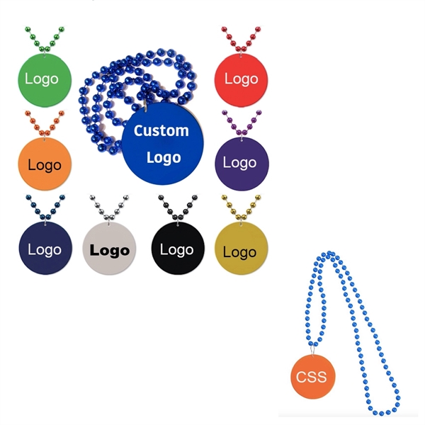 Mardi Gras Beads with Imprinted Medallion - Mardi Gras Beads with Imprinted Medallion - Image 0 of 0
