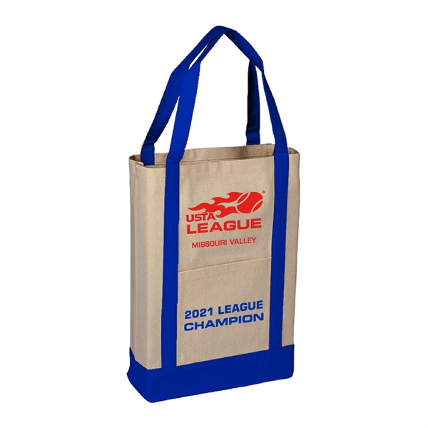 10oz.Cotton Canvas Reusable Tote Bag w/ Handles for Grocery - 10oz.Cotton Canvas Reusable Tote Bag w/ Handles for Grocery - Image 4 of 8