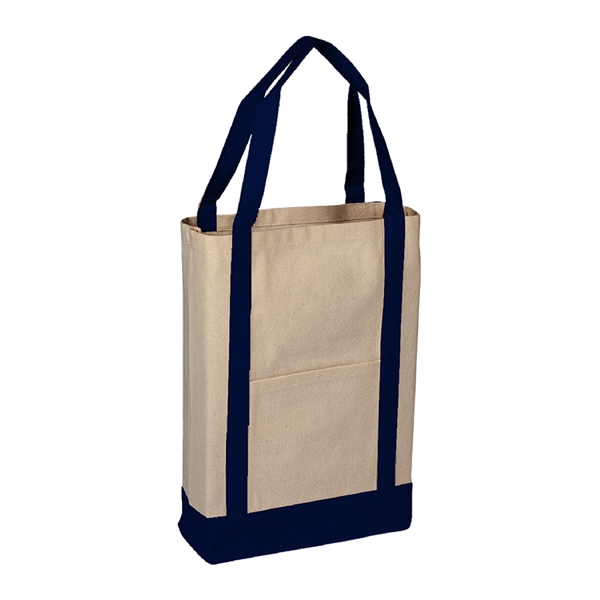 10oz.Cotton Canvas Reusable Tote Bag w/ Handles for Grocery - 10oz.Cotton Canvas Reusable Tote Bag w/ Handles for Grocery - Image 6 of 8