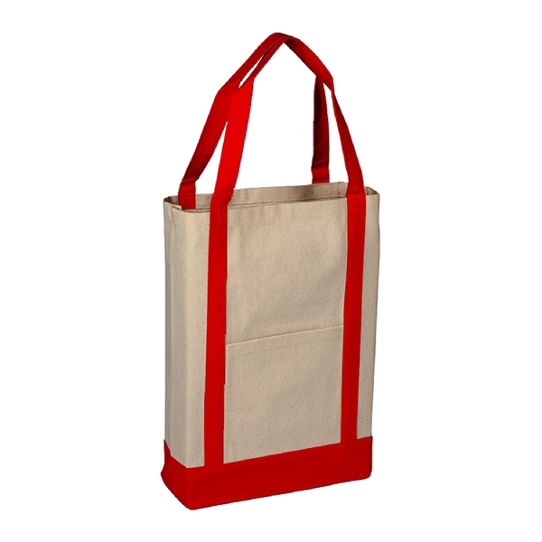 10oz.Cotton Canvas Reusable Tote Bag w/ Handles for Grocery - 10oz.Cotton Canvas Reusable Tote Bag w/ Handles for Grocery - Image 7 of 8