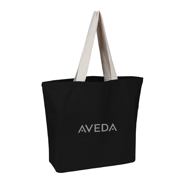 10 oz. Cotton Canvas Reusable Beach Tote Bag w/ Handles - 10 oz. Cotton Canvas Reusable Beach Tote Bag w/ Handles - Image 1 of 8