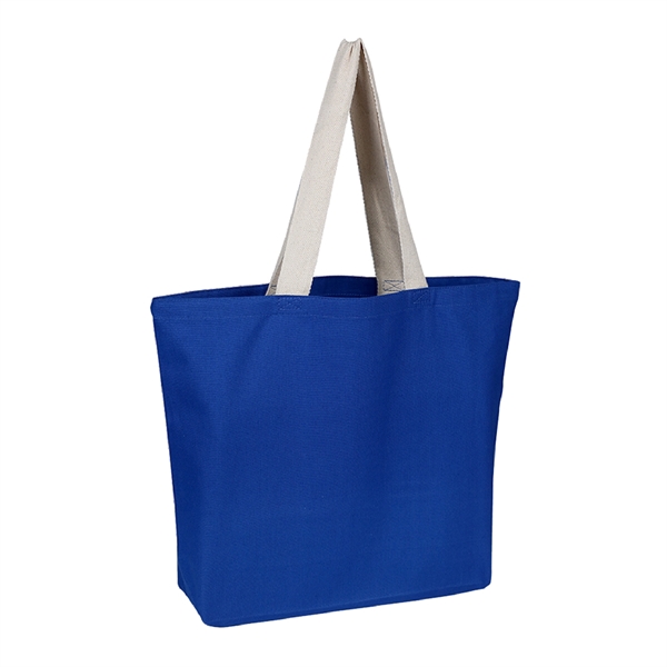 10 oz. Cotton Canvas Reusable Beach Tote Bag w/ Handles - 10 oz. Cotton Canvas Reusable Beach Tote Bag w/ Handles - Image 8 of 8