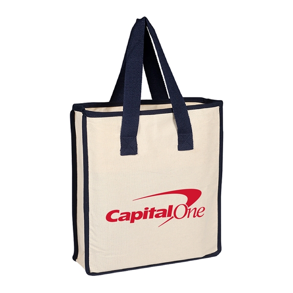 10oz.Cotton Canvas Reusable Tote Bag w/ Handles for Shopping - 10oz.Cotton Canvas Reusable Tote Bag w/ Handles for Shopping - Image 2 of 8