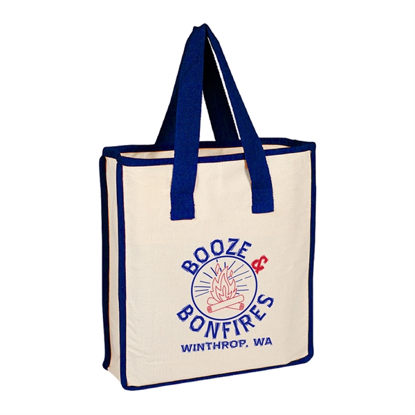 10oz.Cotton Canvas Reusable Tote Bag w/ Handles for Shopping - 10oz.Cotton Canvas Reusable Tote Bag w/ Handles for Shopping - Image 4 of 8
