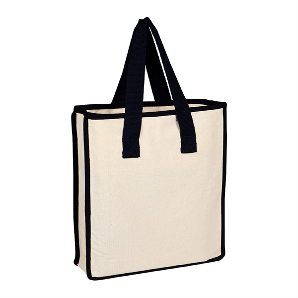 10oz.Cotton Canvas Reusable Tote Bag w/ Handles for Shopping - 10oz.Cotton Canvas Reusable Tote Bag w/ Handles for Shopping - Image 5 of 8