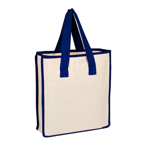 10oz.Cotton Canvas Reusable Tote Bag w/ Handles for Shopping - 10oz.Cotton Canvas Reusable Tote Bag w/ Handles for Shopping - Image 8 of 8
