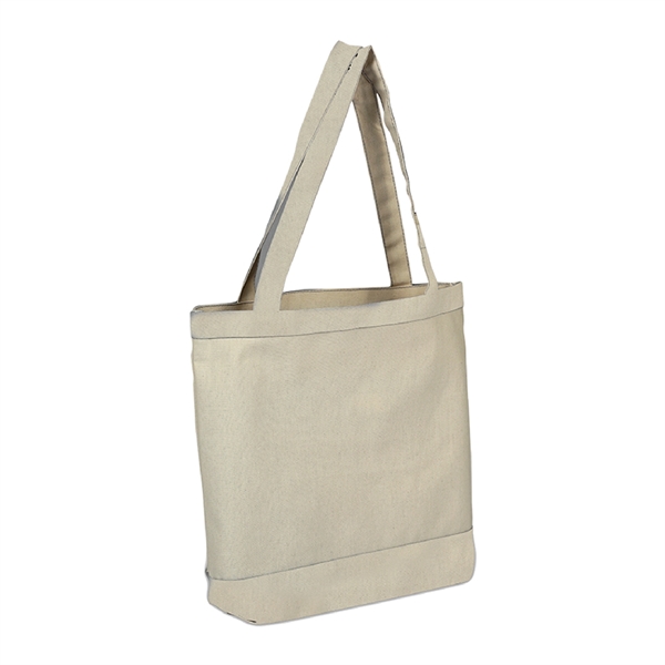 10 oz. Cotton Canvas Reusable Tote Bag w/ Handles; Shopping - 10 oz. Cotton Canvas Reusable Tote Bag w/ Handles; Shopping - Image 1 of 1
