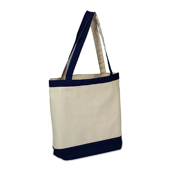 10 oz. Cotton Canvas Reusable Tote Bag w/ Handles; Shopping - 10 oz. Cotton Canvas Reusable Tote Bag w/ Handles; Shopping - Image 6 of 8