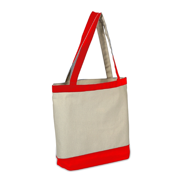 10 oz. Cotton Canvas Reusable Tote Bag w/ Handles; Shopping - 10 oz. Cotton Canvas Reusable Tote Bag w/ Handles; Shopping - Image 7 of 8