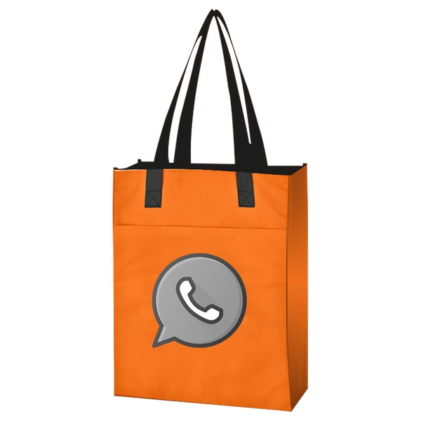 Budget Custom Non Woven Turnabout Brochure Tote Bag - Budget Custom Non Woven Turnabout Brochure Tote Bag - Image 0 of 7