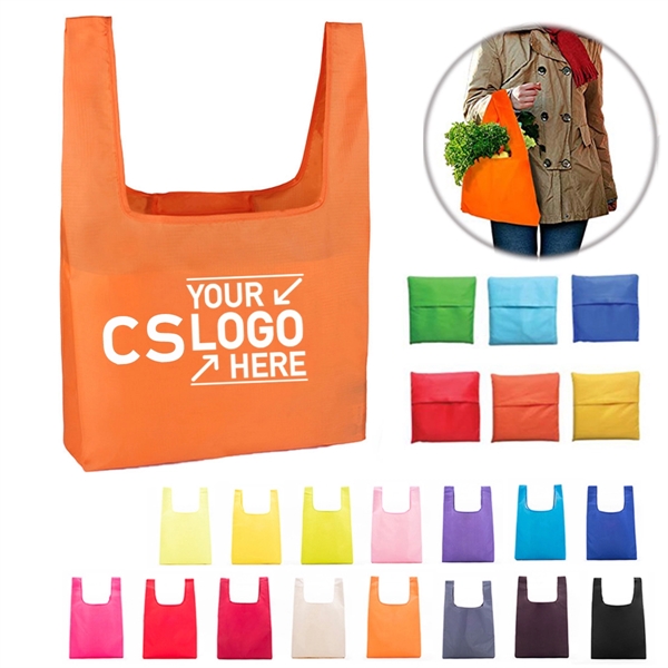 Foldable Reusable Grocery Shopping Tote Bags with Pouch - Foldable Reusable Grocery Shopping Tote Bags with Pouch - Image 0 of 2