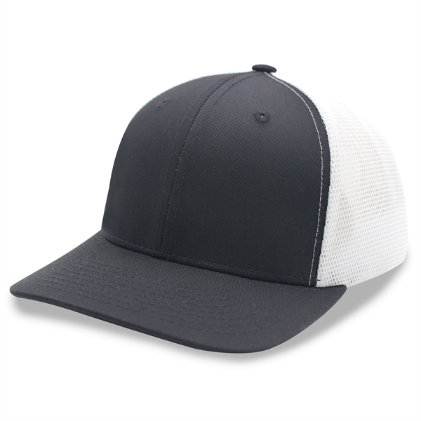 6 Panel Stretch Fit Trucker Cap - 6 Panel Stretch Fit Trucker Cap - Image 1 of 9