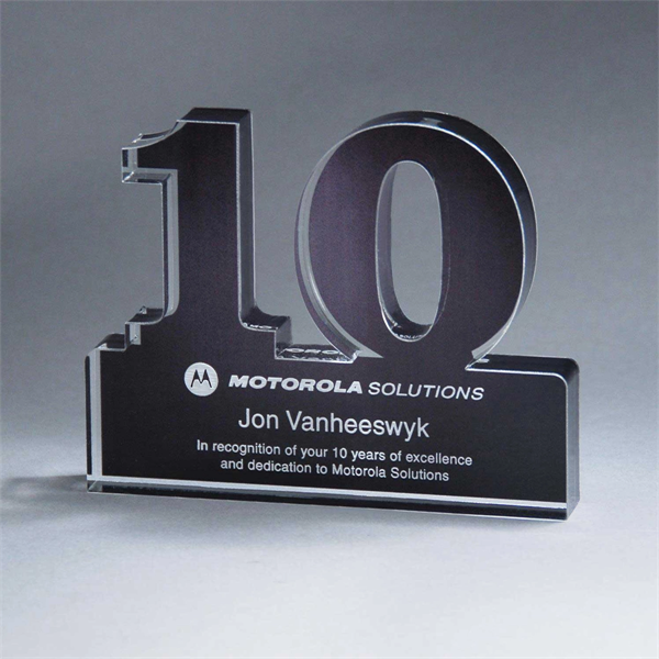 Freestanding 10 Year Anniversary Award - Freestanding 10 Year Anniversary Award - Image 0 of 0