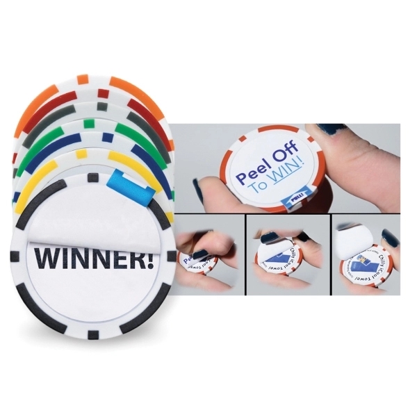 Poker Chip Golf Ball Marker With Peel Off Label - Poker Chip Golf Ball Marker With Peel Off Label - Image 0 of 12