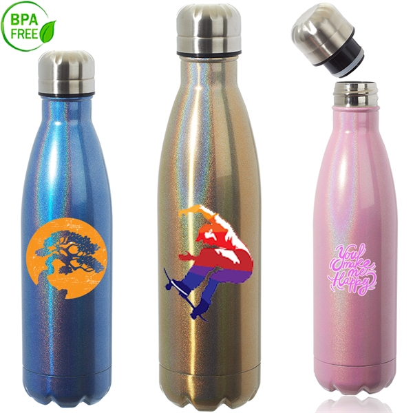 17 oz. BPA free Iridescent Insulated Sports Water Bottle - 17 oz. BPA free Iridescent Insulated Sports Water Bottle - Image 1 of 6