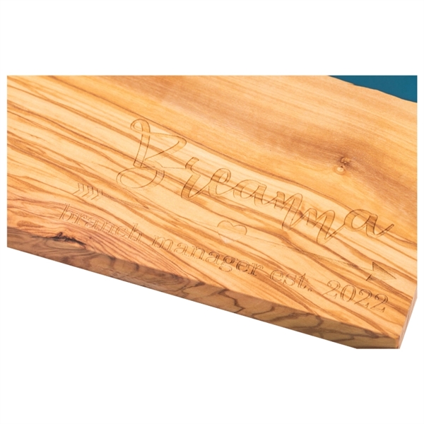 Olive Wood & Blue Resin Serving Cutting Board - Olive Wood & Blue Resin Serving Cutting Board - Image 2 of 5